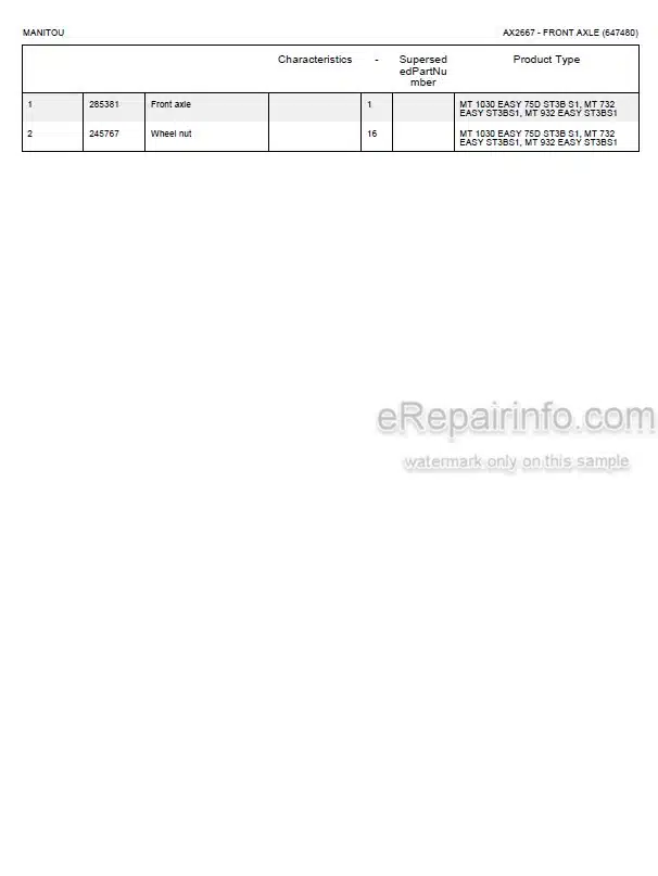 Photo 5 - Manitou MT732 MT932 MT1030 Easy 75D ST3B S1 Parts Catalog Telescopic Handler