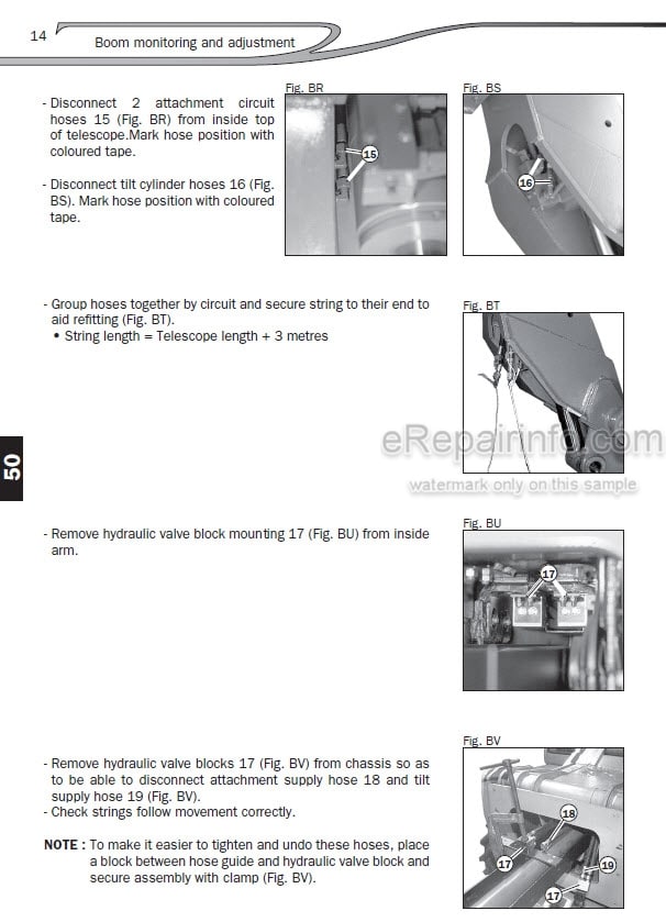 Photo 7 - Manitou MT523 MLT523 MT620 Repair Manual Telescopic Handler