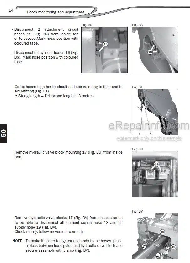 Photo 7 - Manitou MT523 MLT523 MT620 Repair Manual Telescopic Handler
