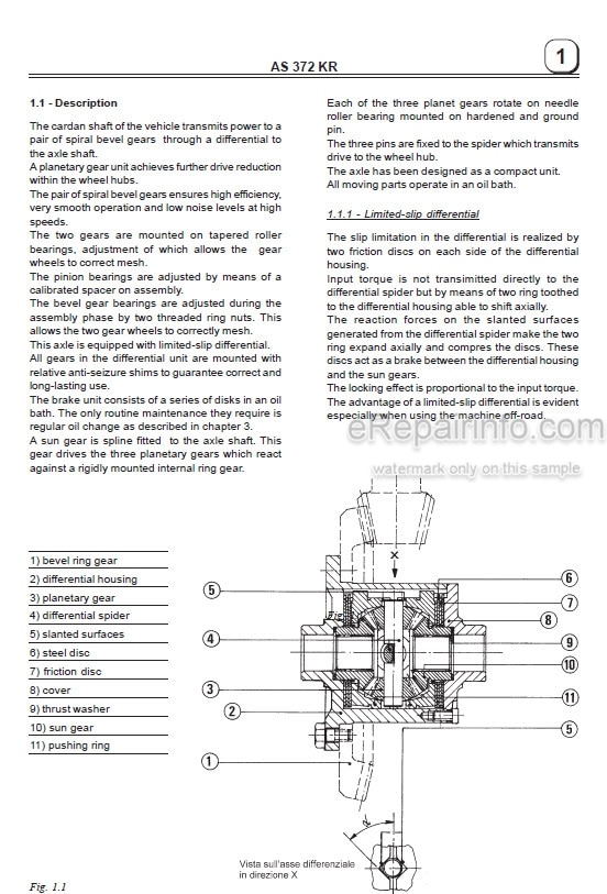 Photo 4 - Manitou OMCI Type ASK372 Repair Manual Axle