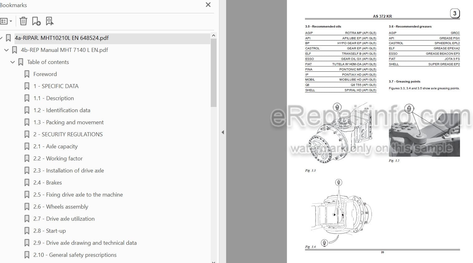 Photo 3 - Manitou OMCI Type ASK372 Repair Manual Axle