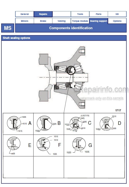 Photo 5 - Manitou Poclain MS MSE Hydrostatic Repair Manual And Parts List Wheel Motor