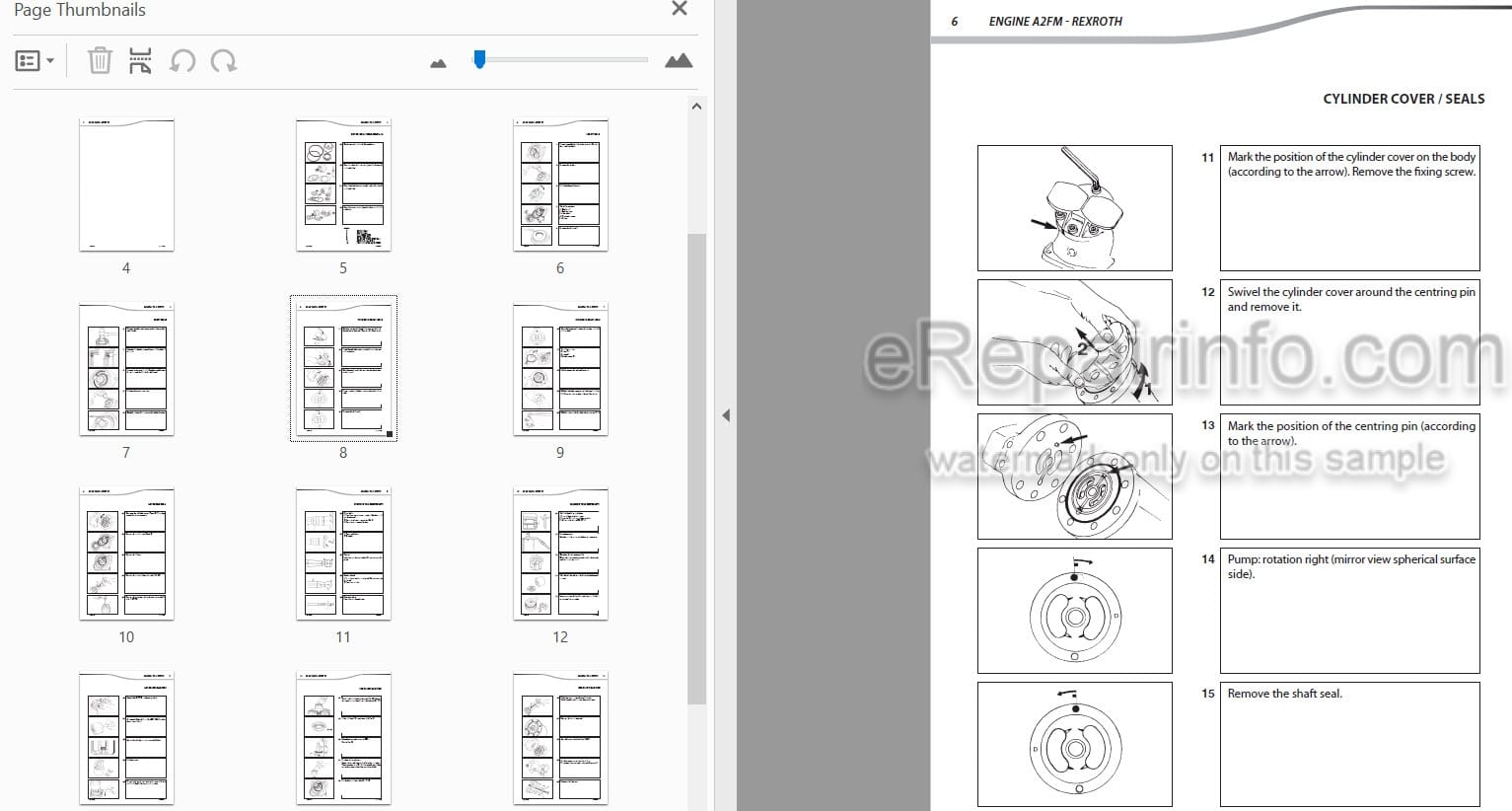 Photo 3 - Manitou Rexroth A2FM Repair Manual Hydrostatic Motor