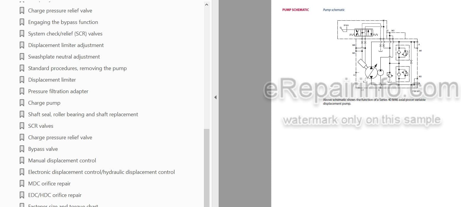 Photo 4 - Manitou Sauer Danfoss Series 40 MPV046 Repair Manual Hydrostatic Pump