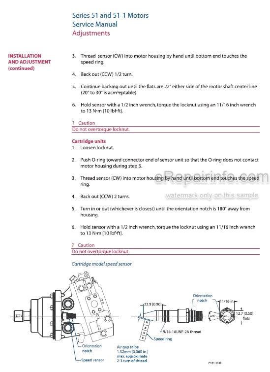 Photo 4 - Manitou Sauer Danfoss Series 51 51-1 Repair Manual Bent Axis Motor