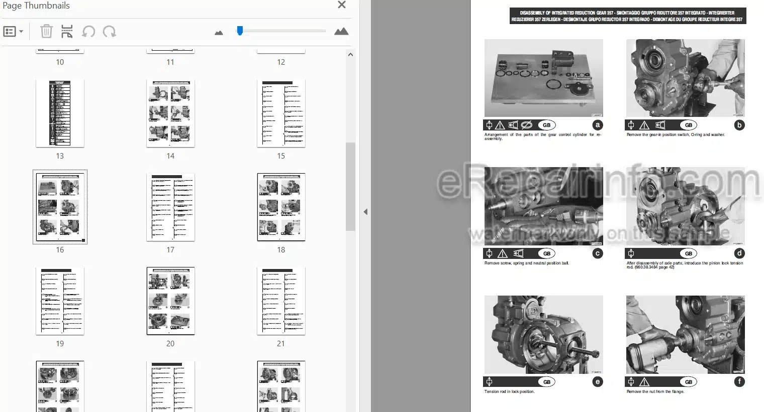 Photo 3 - Manitou Type 357 Repair Manual Transfer Box
