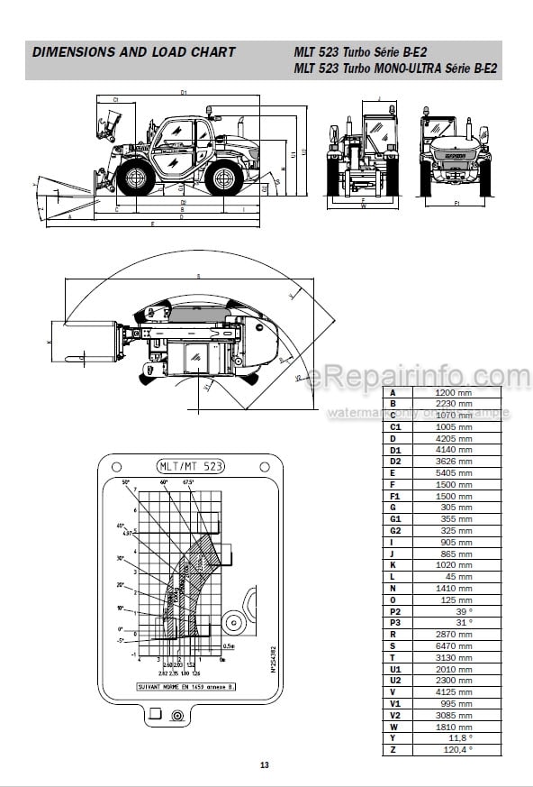 Photo 5 - Manitou MT523 MLT523 MT620 Repair Manual Telescopic Handler