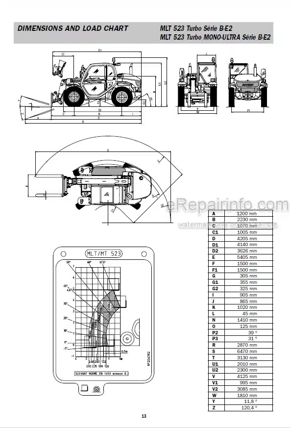 Photo 5 - Manitou MT523 MLT523 MT620 Repair Manual Telescopic Handler