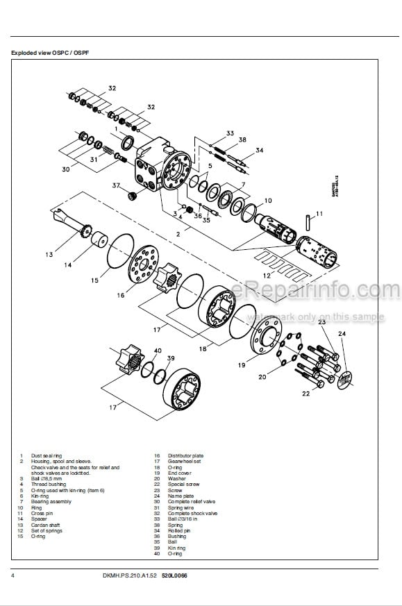 Photo 3 - Manitou MT523 MLT523 MT620 Repair Manual Telescopic Handler