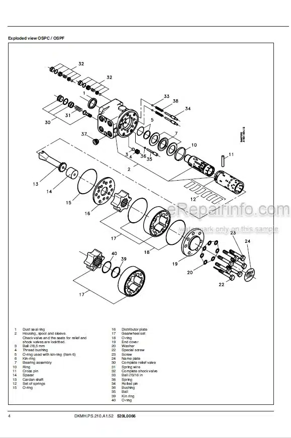 Photo 3 - Manitou MT523 MLT523 MT620 Repair Manual Telescopic Handler