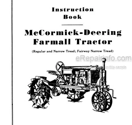 Photo 4 - McCormick Deering Farmall Operators Manual Tractor MCD-2992B