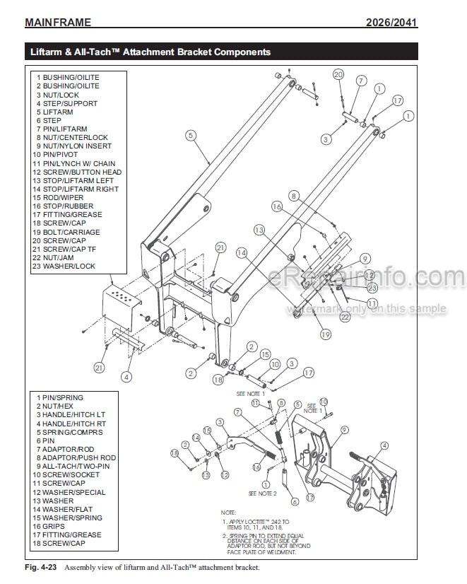 Photo 3 - Mustang 2026 2041 Service Manual Skid Steer Loader