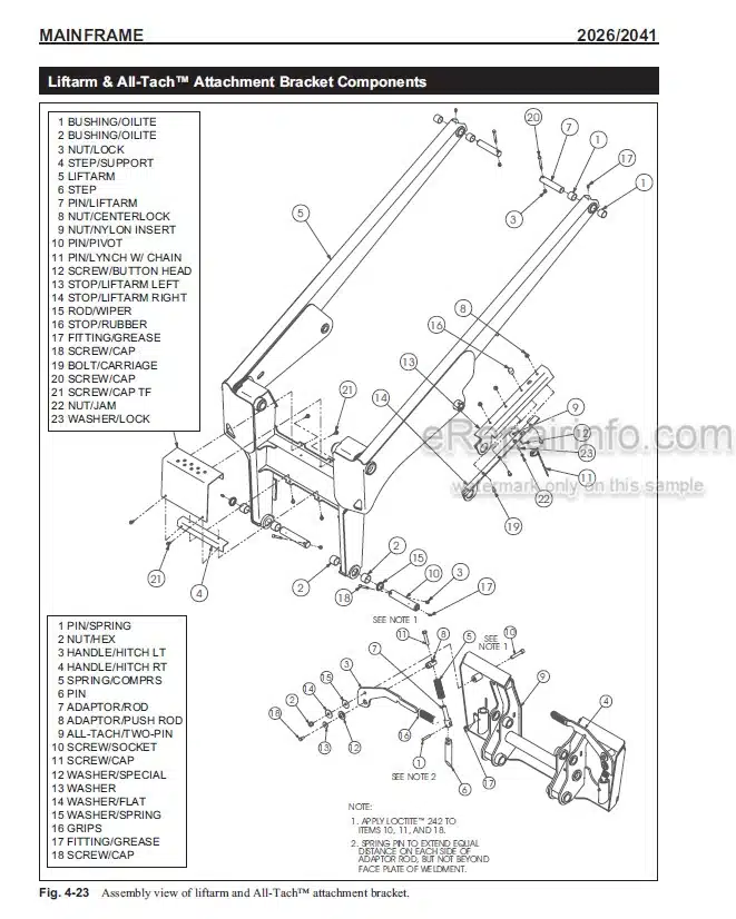 Photo 3 - Mustang 2026 2041 Service Manual Skid Steer Loader
