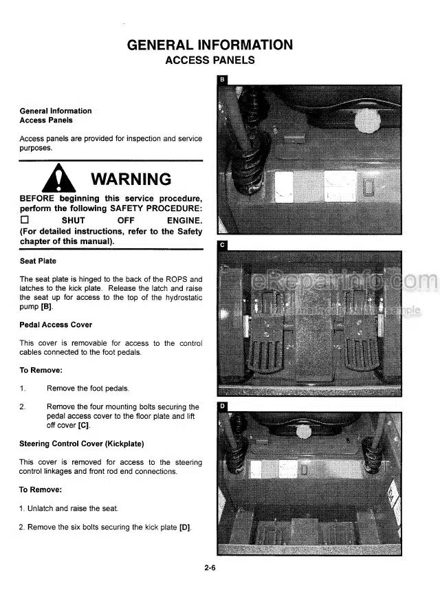 Photo 7 - Mustang 2060 Service Manual Skid Steer Loader