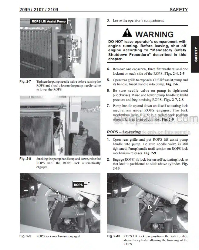 Photo 6 - Mustang 2109 Service Manual Skid Steer Loader