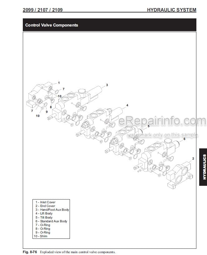 Photo 3 - Mustang 2099 2107EU 2109 Service Manual Skid Steer Loader