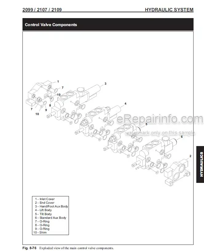 Photo 3 - Mustang 2099 2107EU 2109 Service Manual Skid Steer Loader