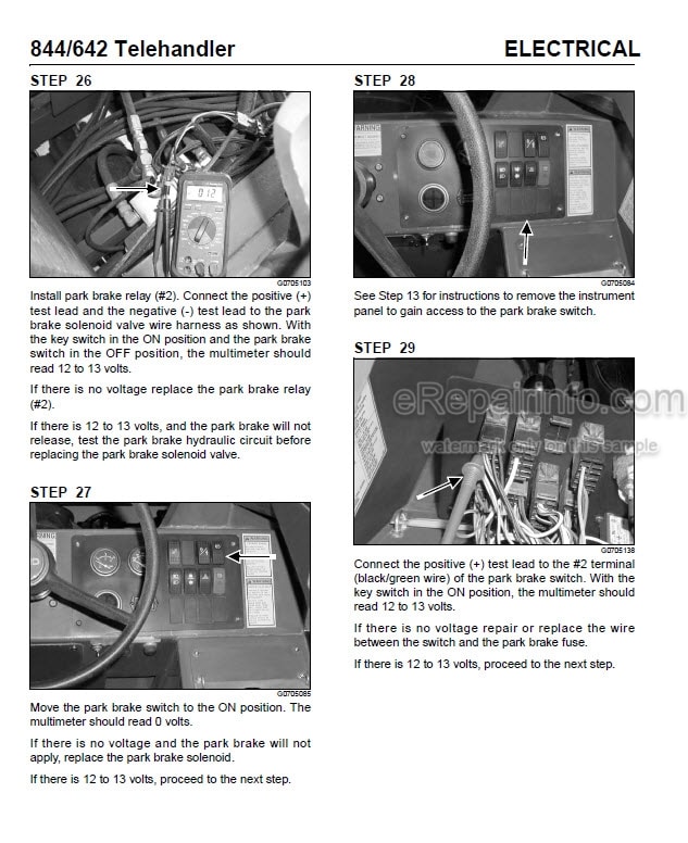 Photo 9 - Mustang 642 844 Service Manual Telehandler