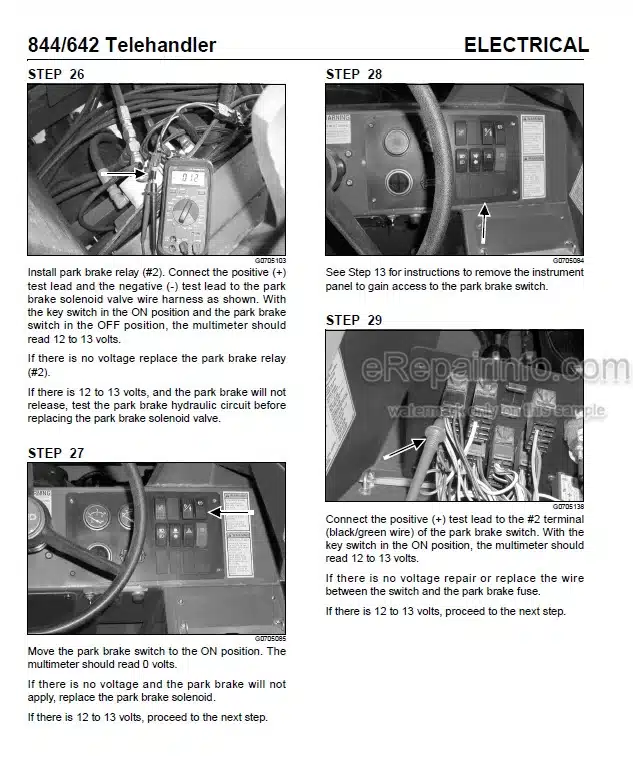 Photo 10 - Mustang 642 844 Service Manual Telehandler