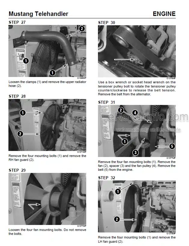 Photo 1 - Mustang 742 944 1155 Service Manual Telehandler