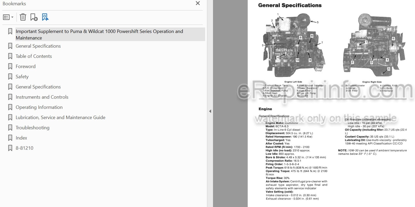 Photo 3 - Case IH 1000 Powershift Series Puma Wildcat Operation And Maintenance Manual Tractor