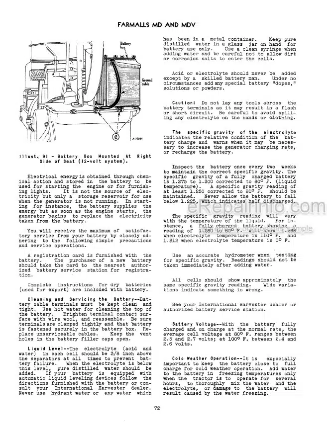 Photo 3 - Case IH MD MDV Operators Manual Tractor