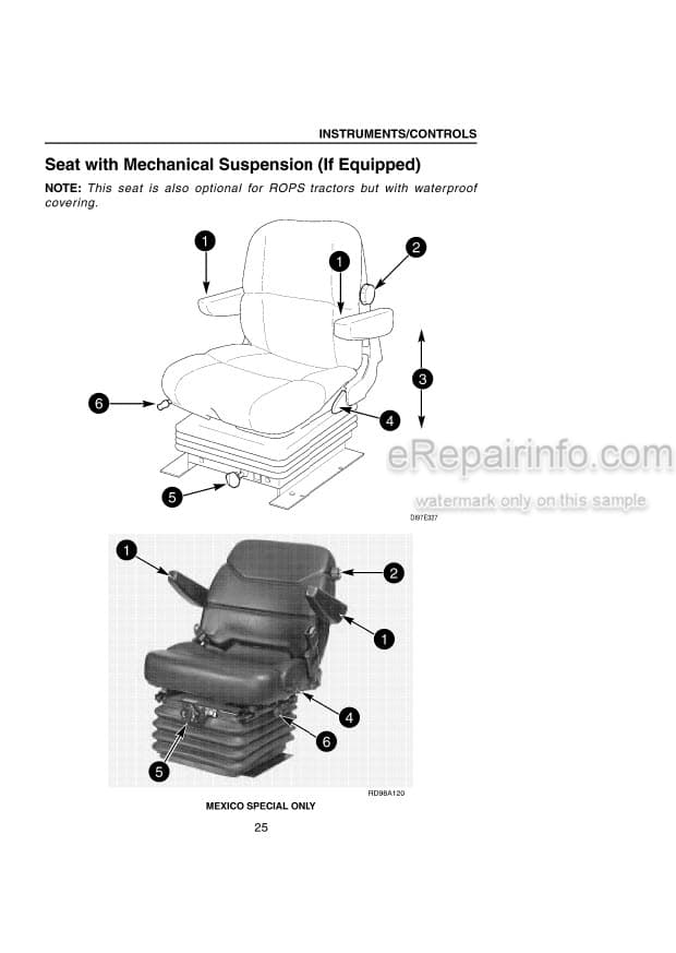 Photo 4 - Case IH MX100 MX110 MX120 MX135 Operators Manual Tractor JJA0108301- JJE0966253-