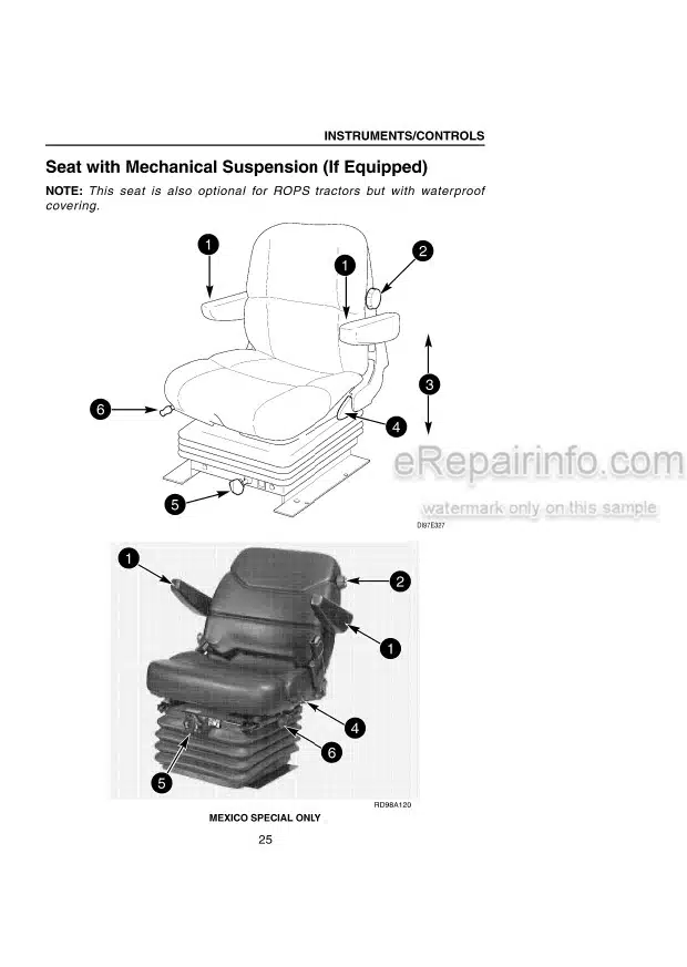 Photo 4 - Case IH MX100 MX110 MX120 MX135 Operators Manual Tractor JJA0108301- JJE0966253-