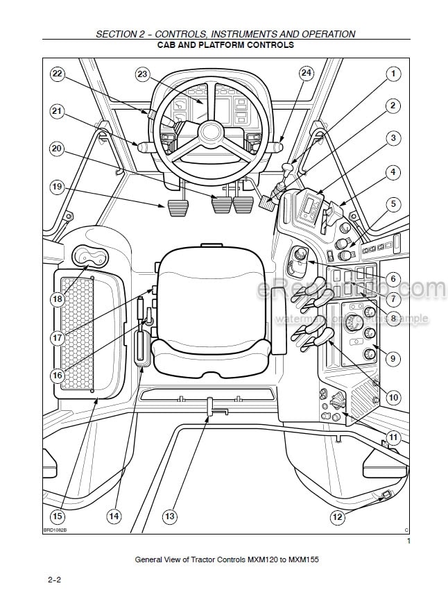 Photo 3 - Case IH MXM120 MXM130 MXM140 MXM140 MXM155 MXM175 MXM190 Operators Manual Tractor