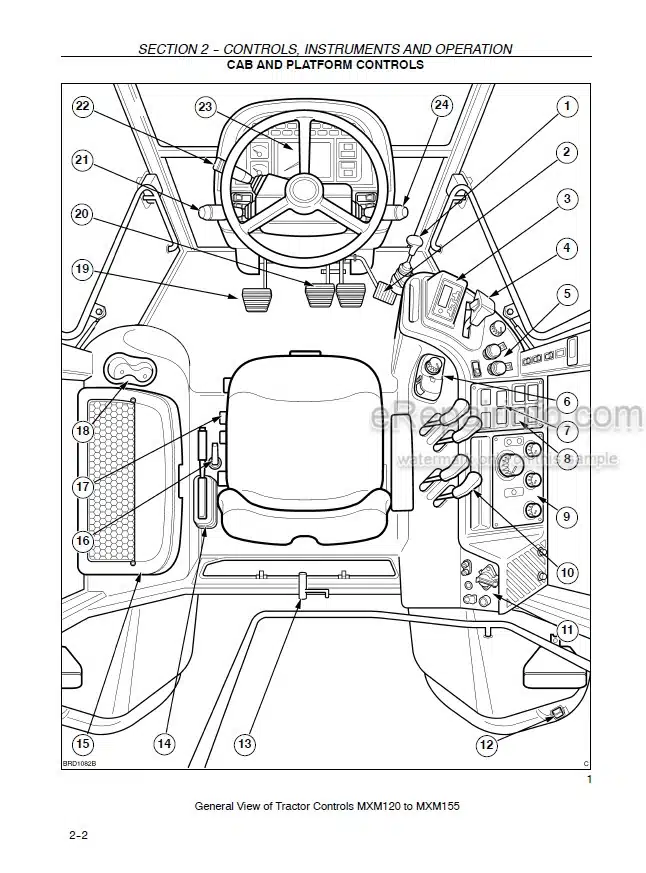 Photo 3 - Case IH MXM120 MXM130 MXM140 MXM140 MXM155 MXM175 MXM190 Operators Manual Tractor