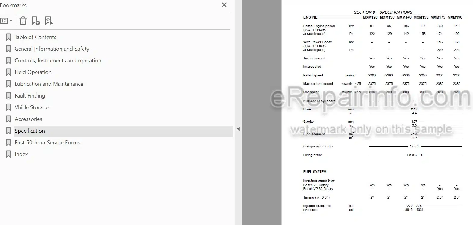 Photo 4 - Case IH MXM120 MXM130 MXM140 MXM140 MXM155 MXM175 MXM190 Operators Manual Tractor