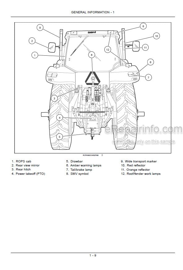 Photo 4 - Case IH Magnum 180 190 210 225 Operators Manual Tractor