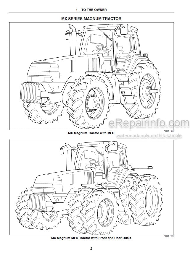 Photo 3 - Case IH Magnum MX210 MX240 Operators Manual Tractor