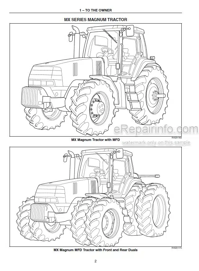 Photo 3 - Case IH Magnum MX210 MX240 Operators Manual Tractor