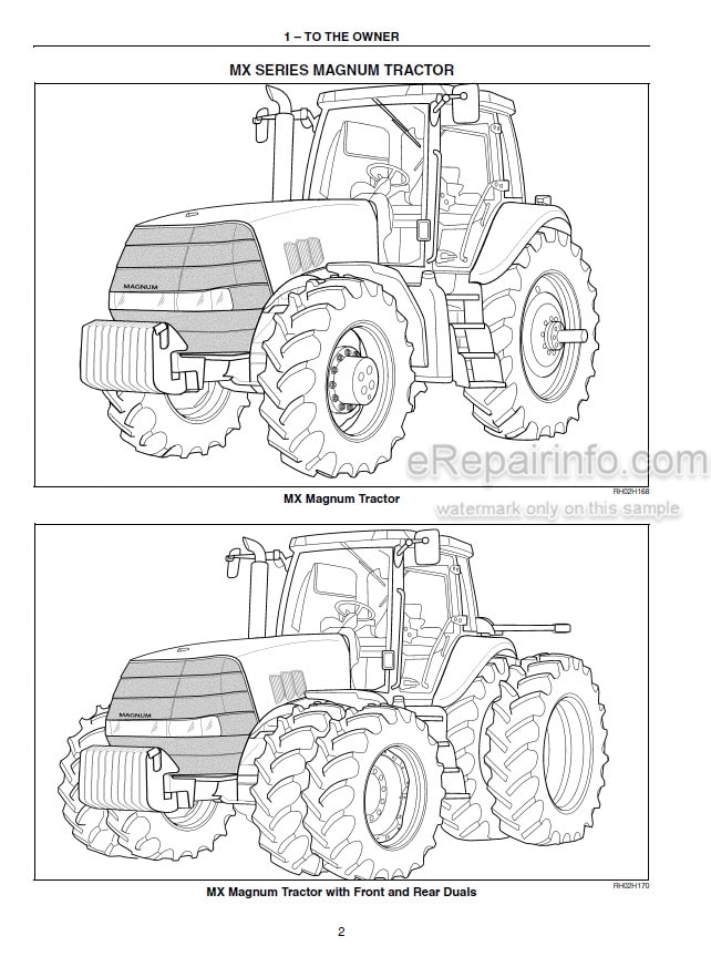 Photo 3 - Case IH Magnum MX215 MX245 MX275 MX305 Operators Manual Tractor
