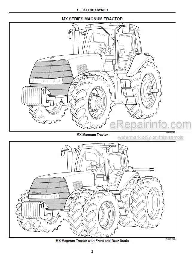 Photo 3 - Case IH Magnum MX215 MX245 MX275 MX305 Operators Manual Tractor