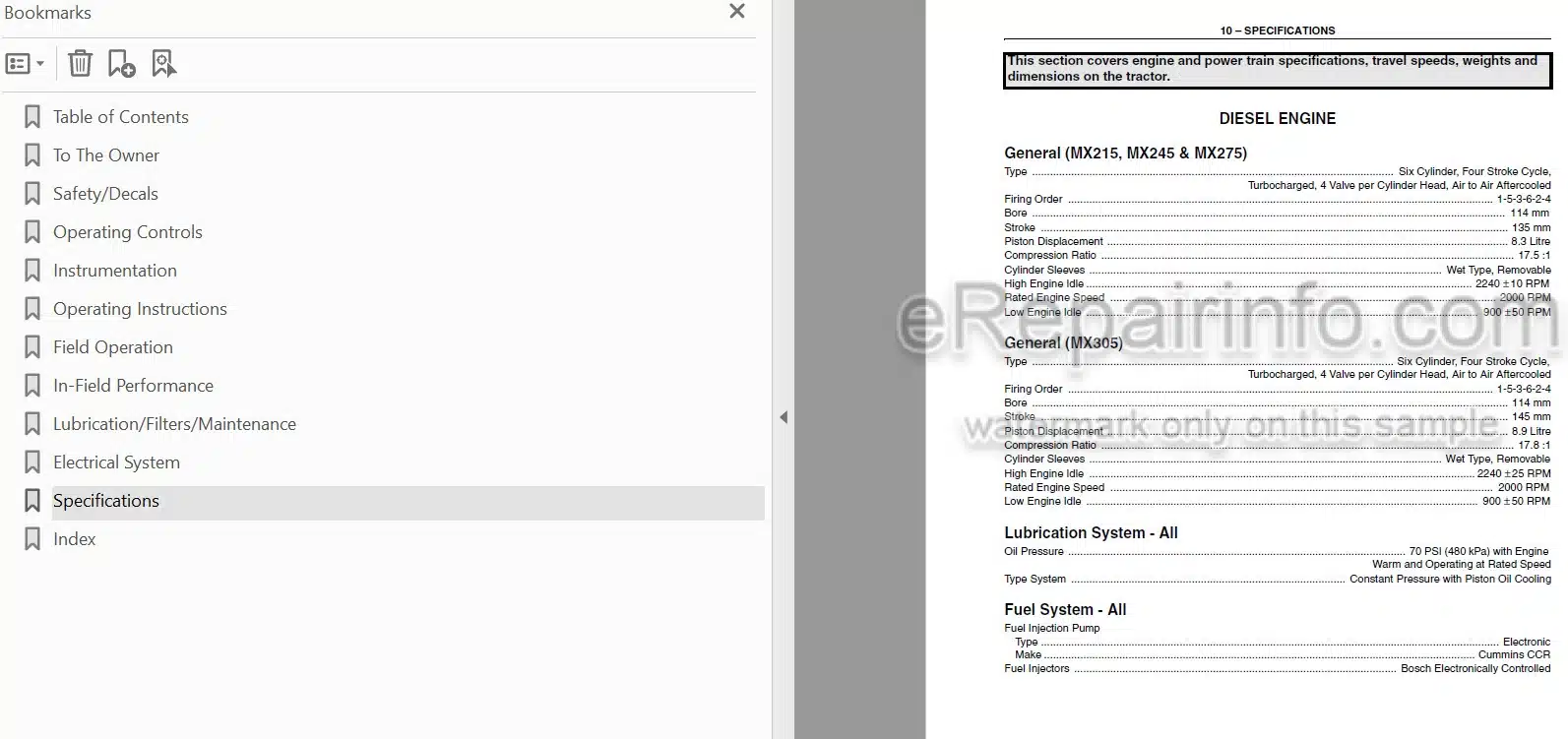 Photo 4 - Case IH Magnum MX215 MX245 MX275 MX305 Operators Manual Tractor