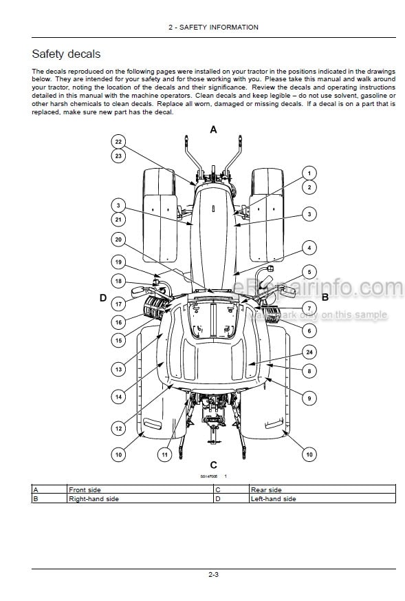 Photo 4 - Case IH Maxxum 110CVX 120CVX 130CVX Operators Manual Tractor
