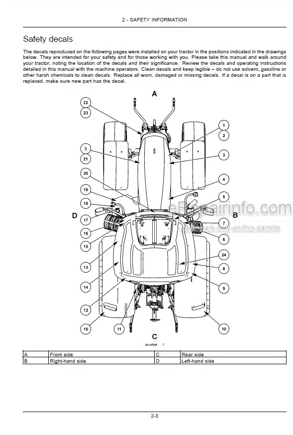 Photo 4 - Case IH Maxxum 110CVX 120CVX 130CVX Operators Manual Tractor