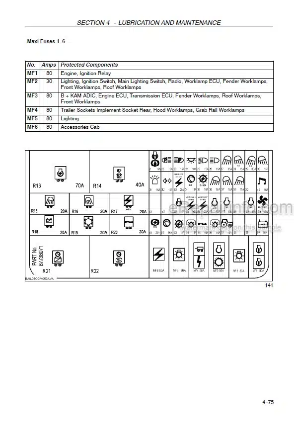 Photo 3 - Case IH Maxxum 110 120 125 130 140 Operators Manual Pro Tractor