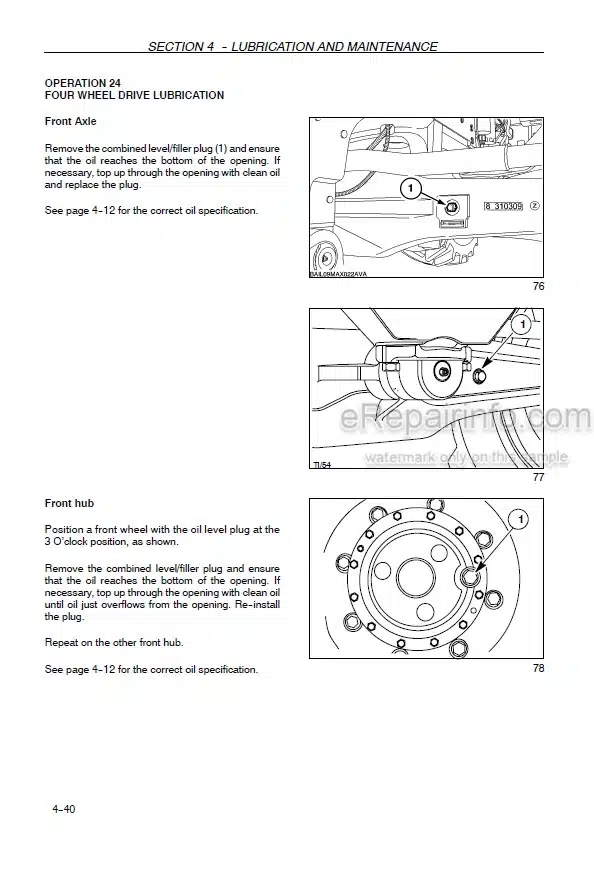 Photo 4 - Case IH Maxxum 110 120 125 130 140 Operators Manual Pro Tractor