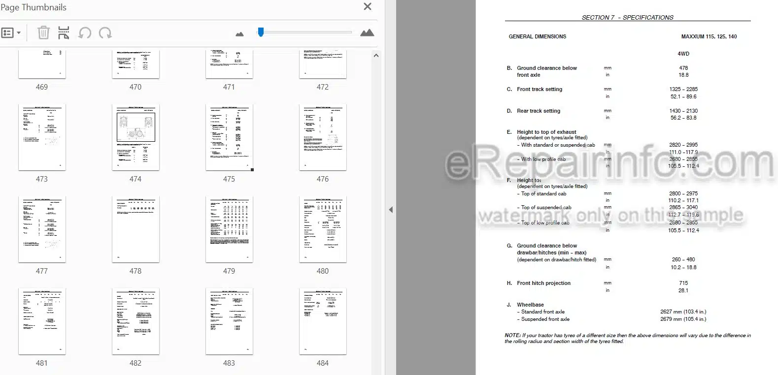Photo 4 - Case IH Maxxum 110 120 130 115 125 140 Operators Manual Multi Controller Tractor