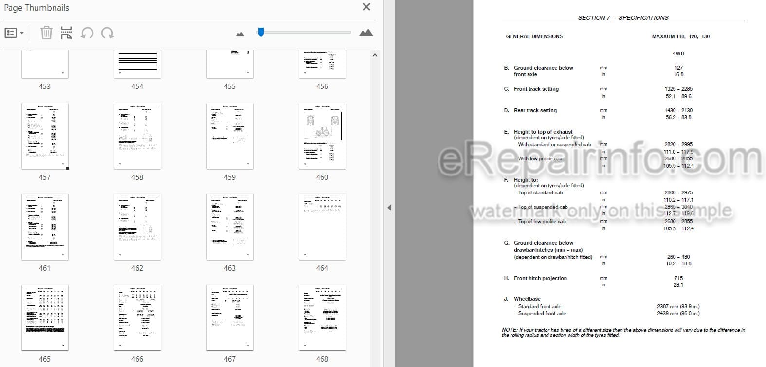 Photo 4 - Case IH Maxxum 110 120 130 115 125 140 Operators Manual Multicontroller Tractor Z9BE60001-