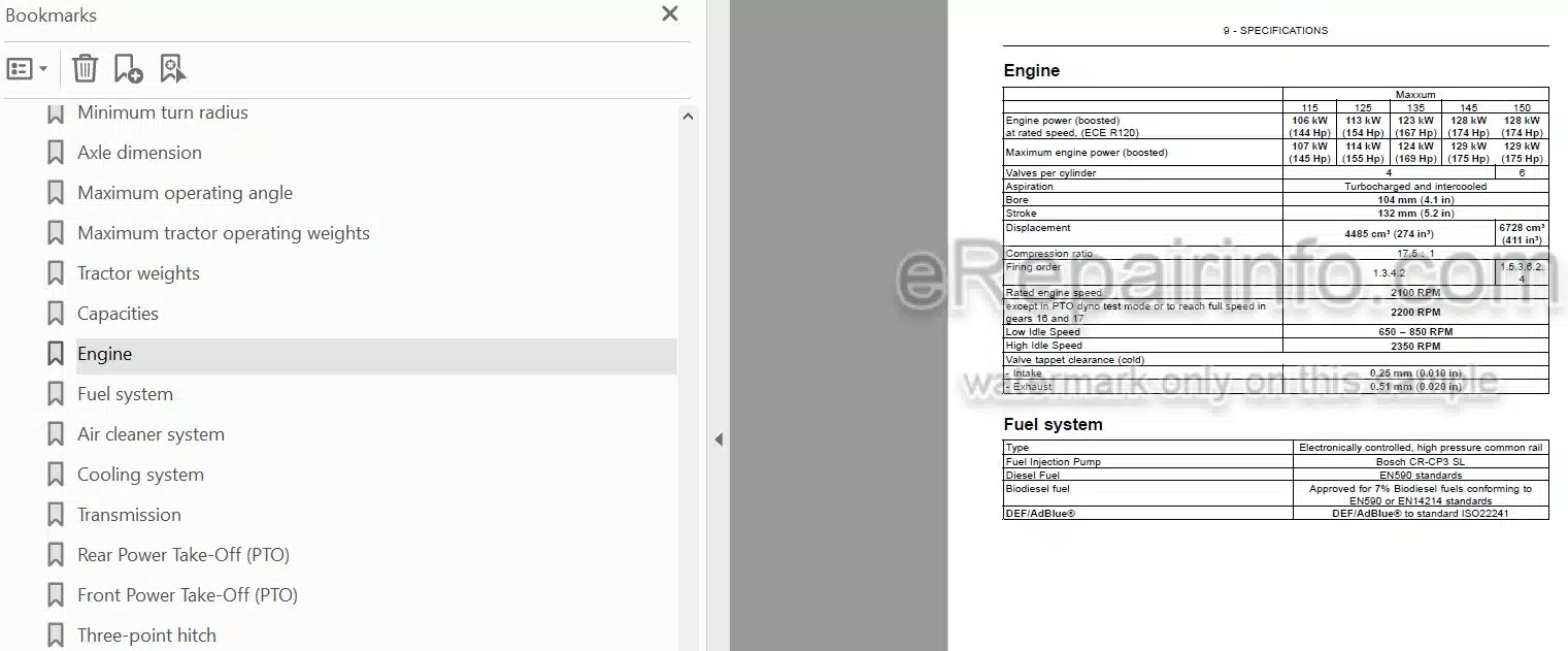 Photo 4 - Case IH Maxxum 115CVX 125CVX 135CVX 145CVX 150CVX Tier 4B Final Operators Manual Tractor KEH5001- KEH01001-