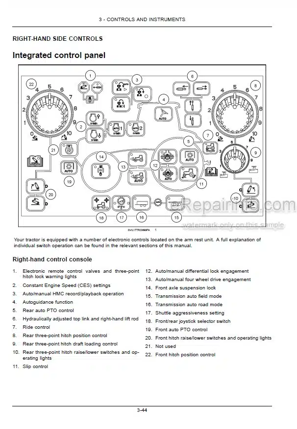 Photo 3 - Case IH Maxxum 115 125 135 145 150 Multicontroller Tier 4B Final Operators Manual Tractor KEH5001- KEH01001-