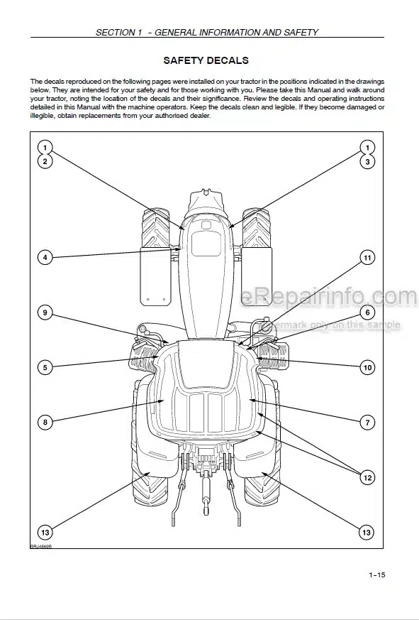 Photo 3 - Case IH Maxxum Pro 110 115 120 125 130 140 Operators Manual Tractor