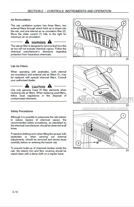 Photo 11 - Case IH Maxxum Pro 110 115 120 125 130 140 Operators Manual Tractor