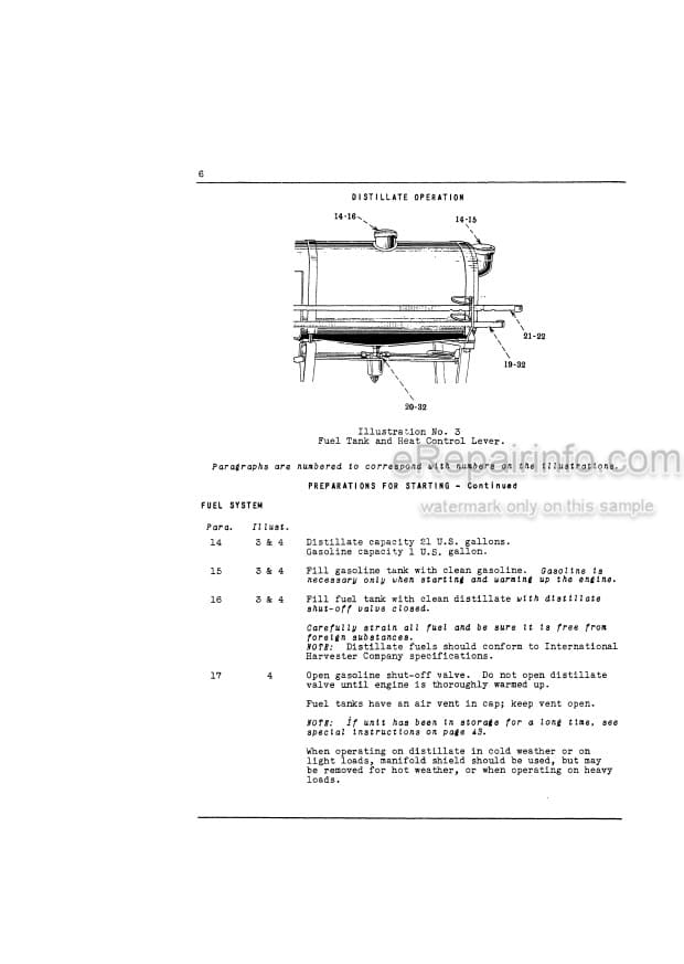 Photo 3 - Case IH McCormick Deering Farmall F30 Operators Manual Tractor