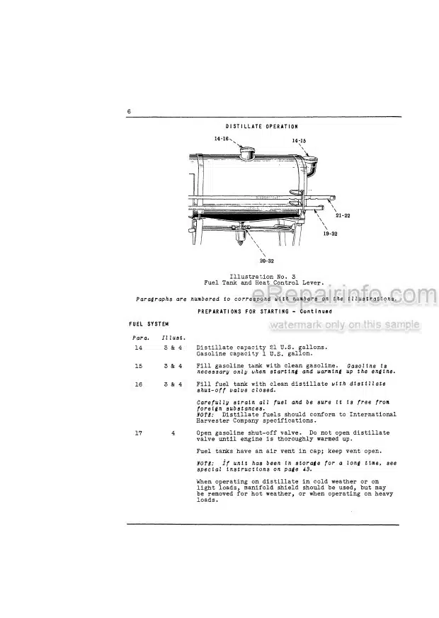 Photo 3 - Case IH McCormick Deering Farmall F30 Operators Manual Tractor