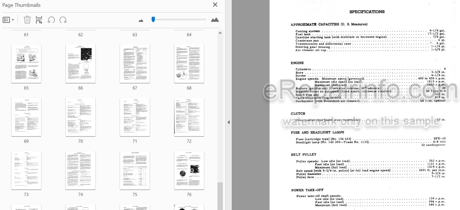 Photo 4 - Case IH McCormick O4 OS4 Operators Manual Tractor